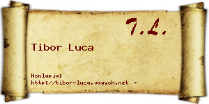 Tibor Luca névjegykártya
